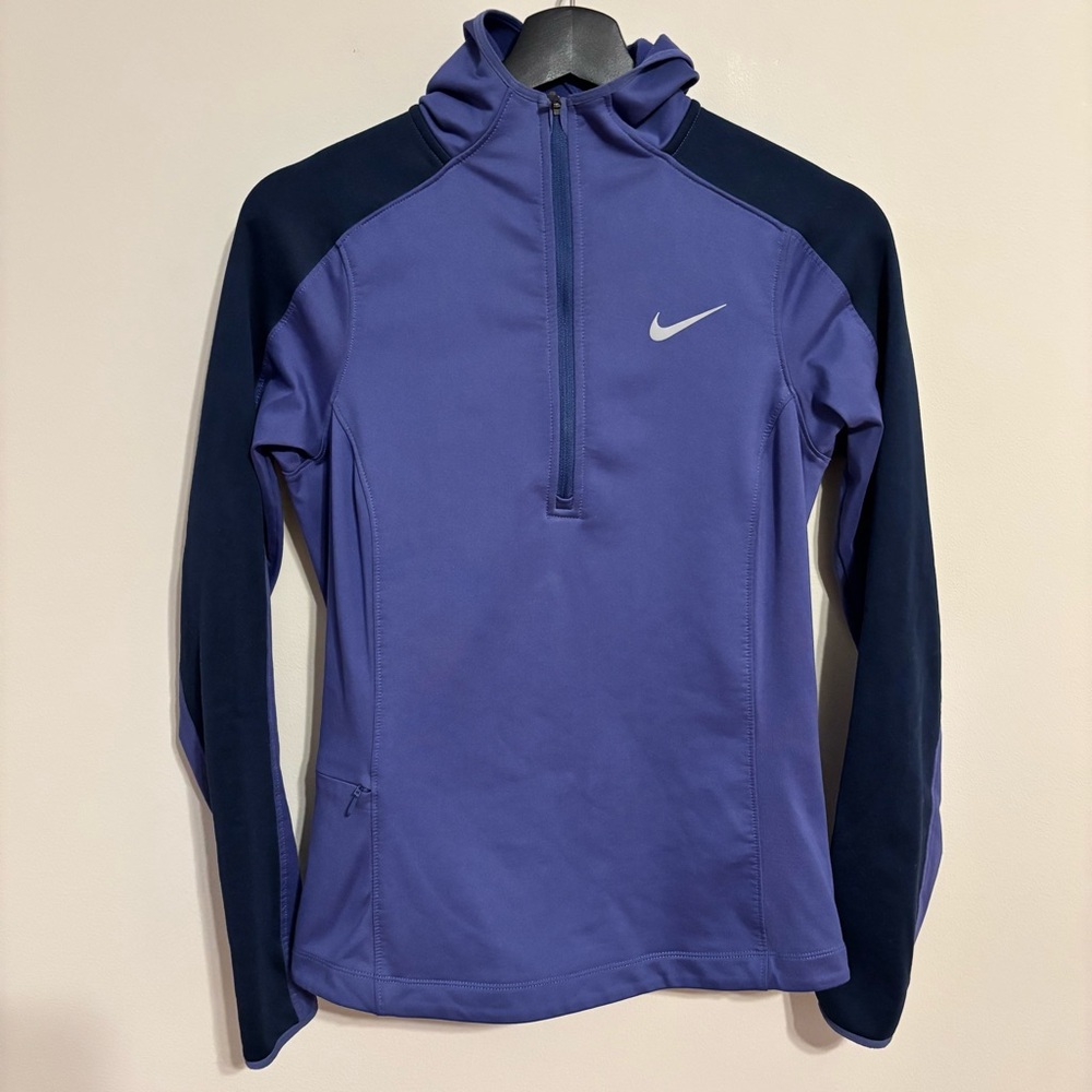 Nike DriFit Thermal Running Lavender and Black Hoodie Size S